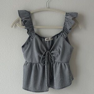 Charlotte Russe Black and White Checkered Blouse
